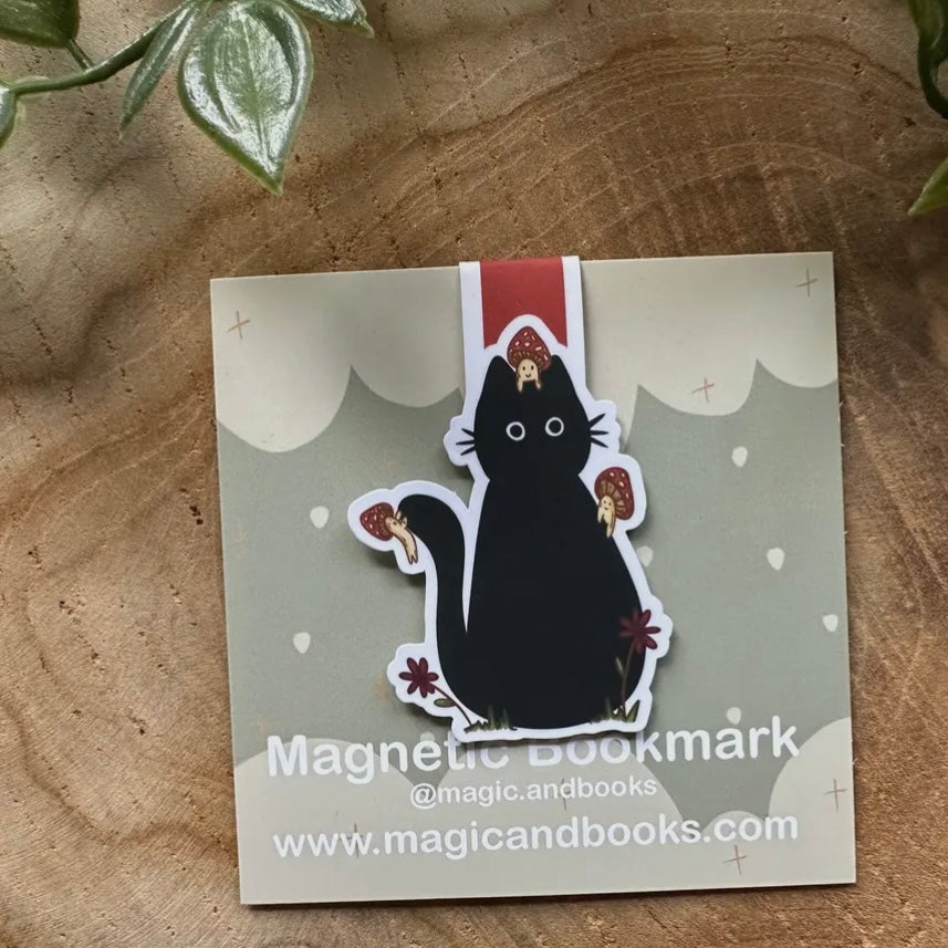 Magnetisches Lesezeichen - Schwarze Katze