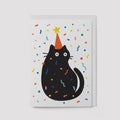 Grußkarte - Party Katze