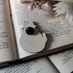 Anstecker aus Holz - Skull Cat