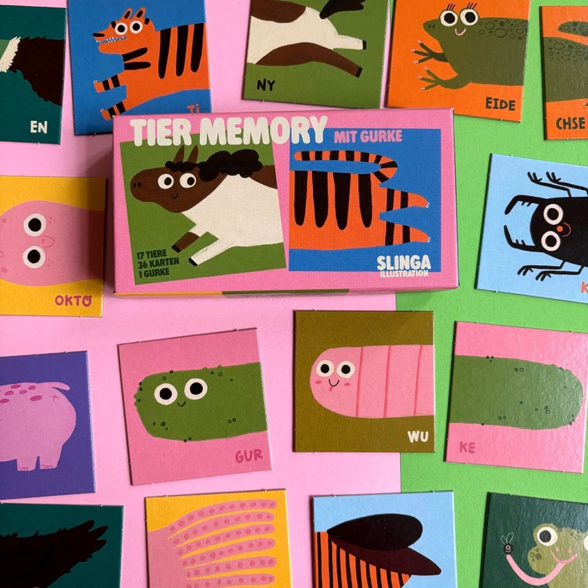 Memory Spiel - Tier Memory mit Gurke