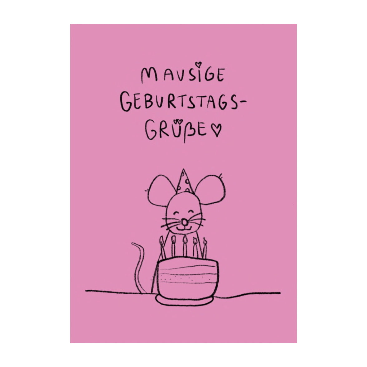 Postkarte - Mausige Geburtstagsgrüße