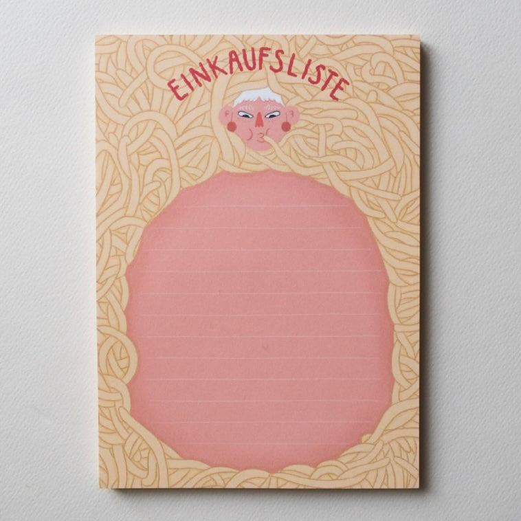 Notizblock - Spaghetti Einkaufsliste