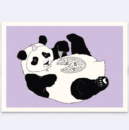 Postkarte - Party Panda