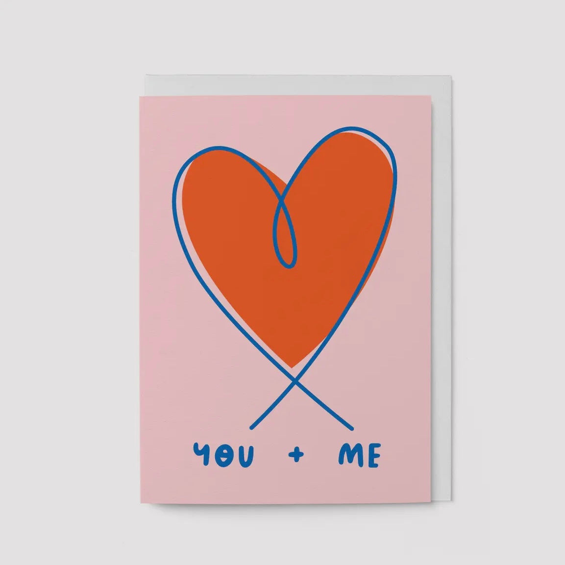 Grußkarte - You + Me (Herz)