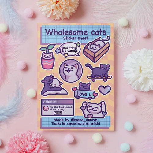 Stickerbogen - Wholesome Cats