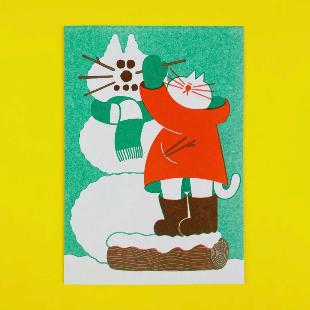 Grußkarte - Snow Cat