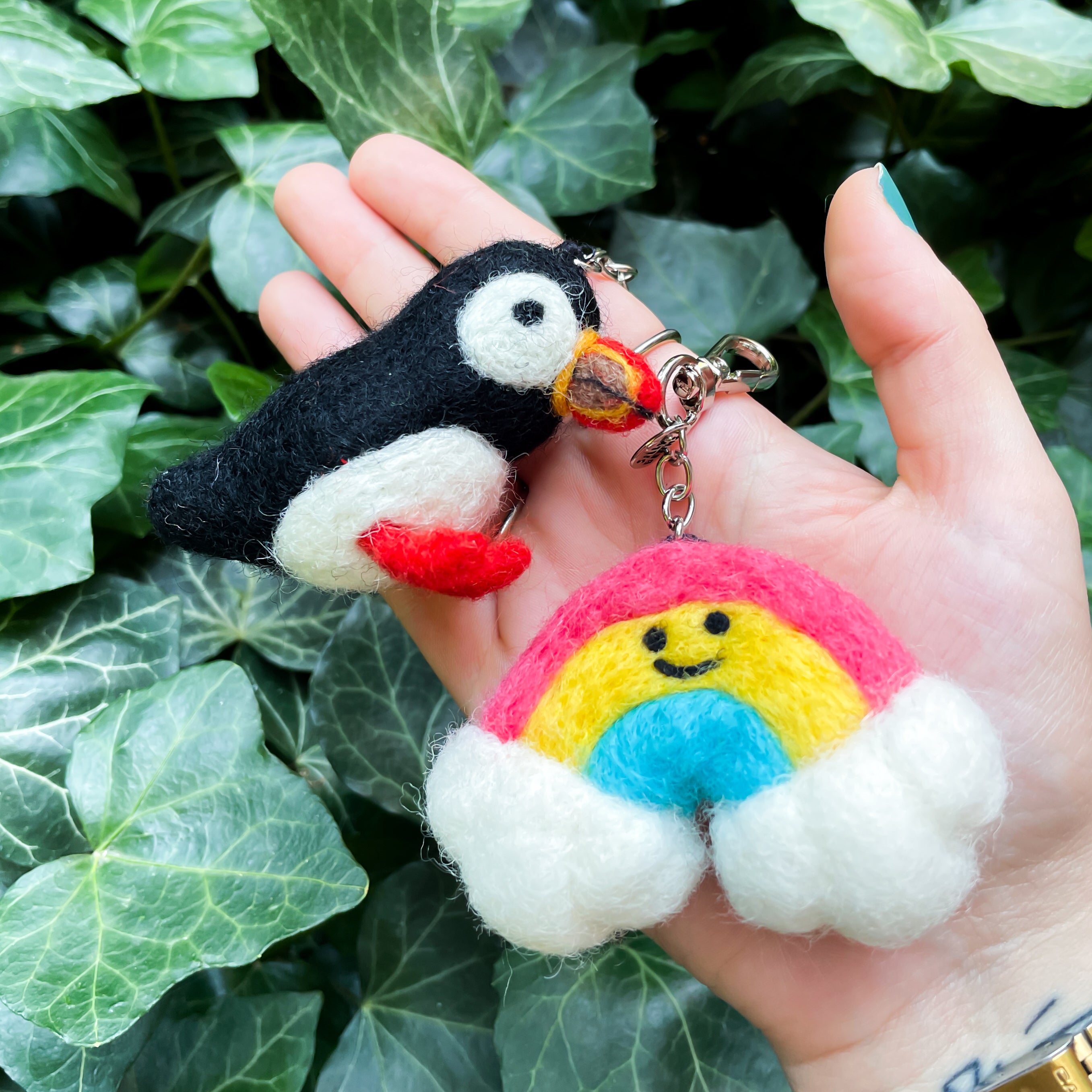 Schlüsselanhänger aus Filz - Puffin