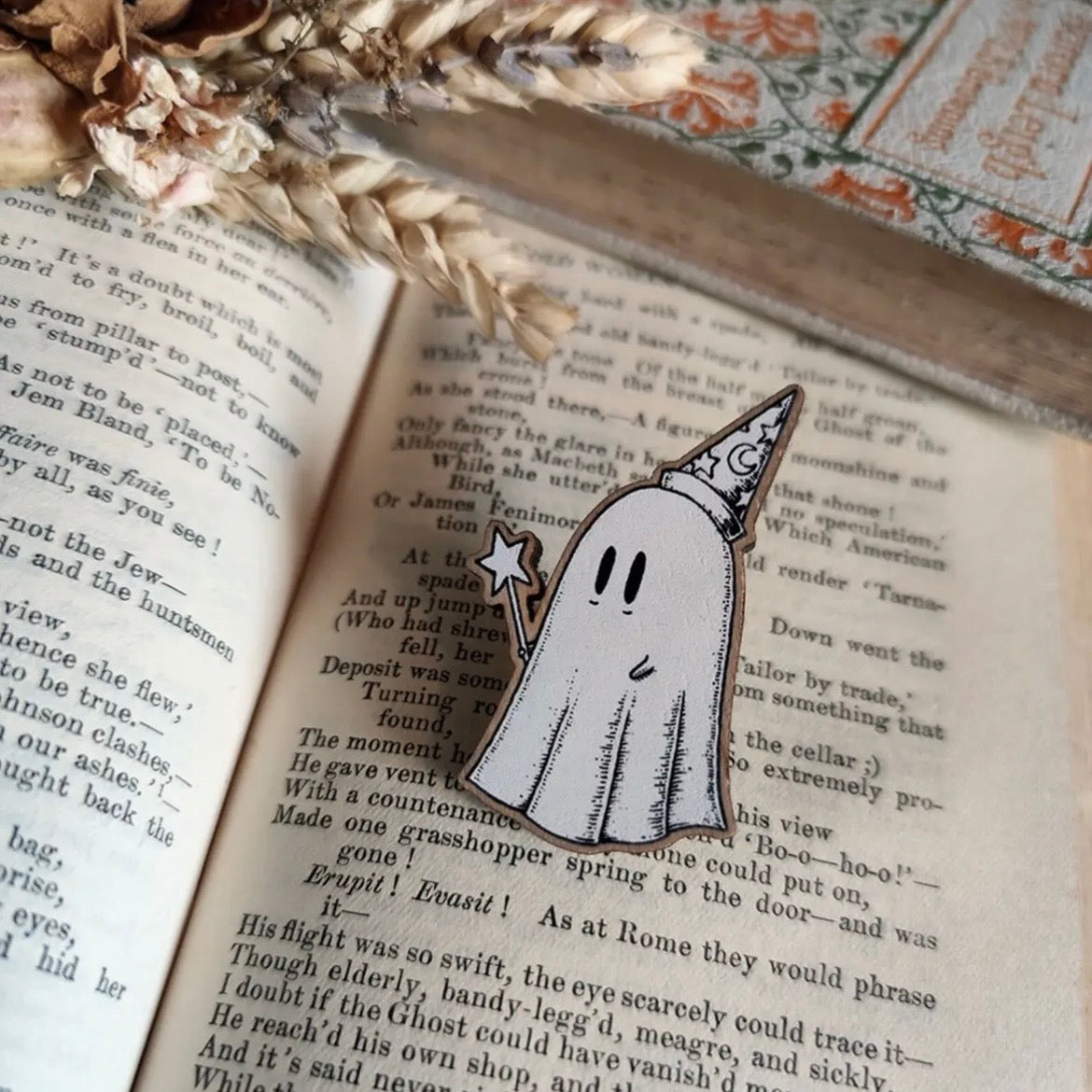 Anstecker aus Holz - Wizard Ghost