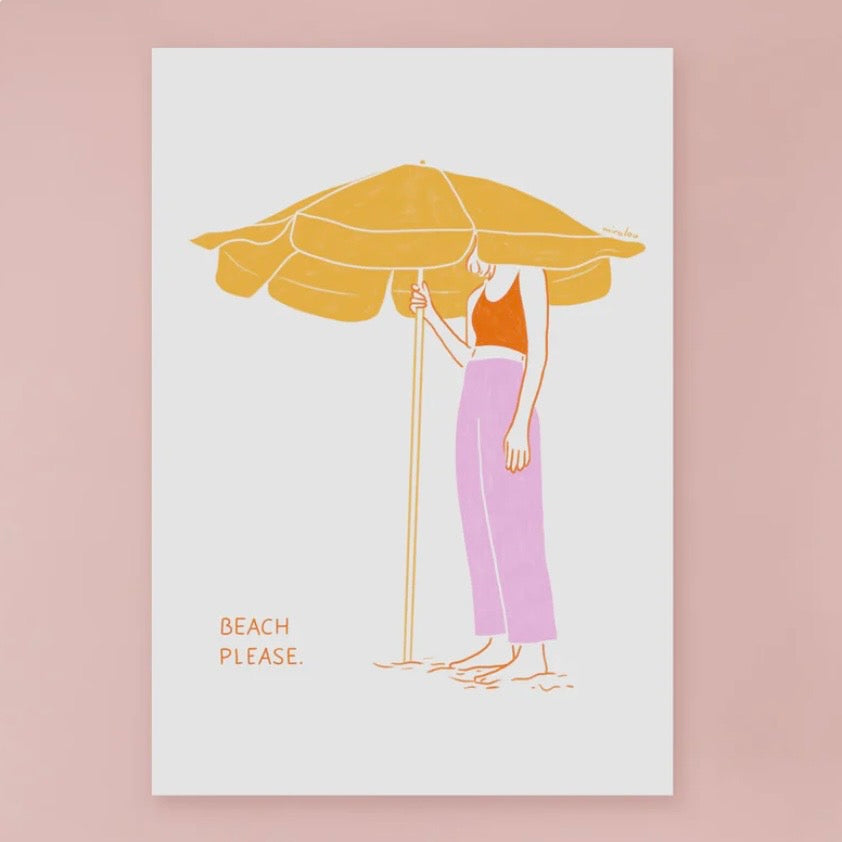 A4 Print - Beach Please