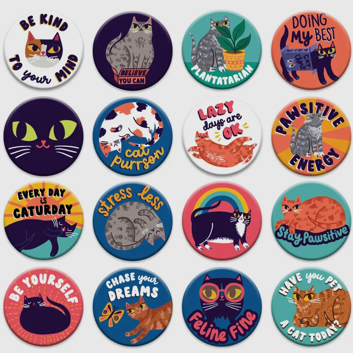 Buttons - Pawsitive Purrspective