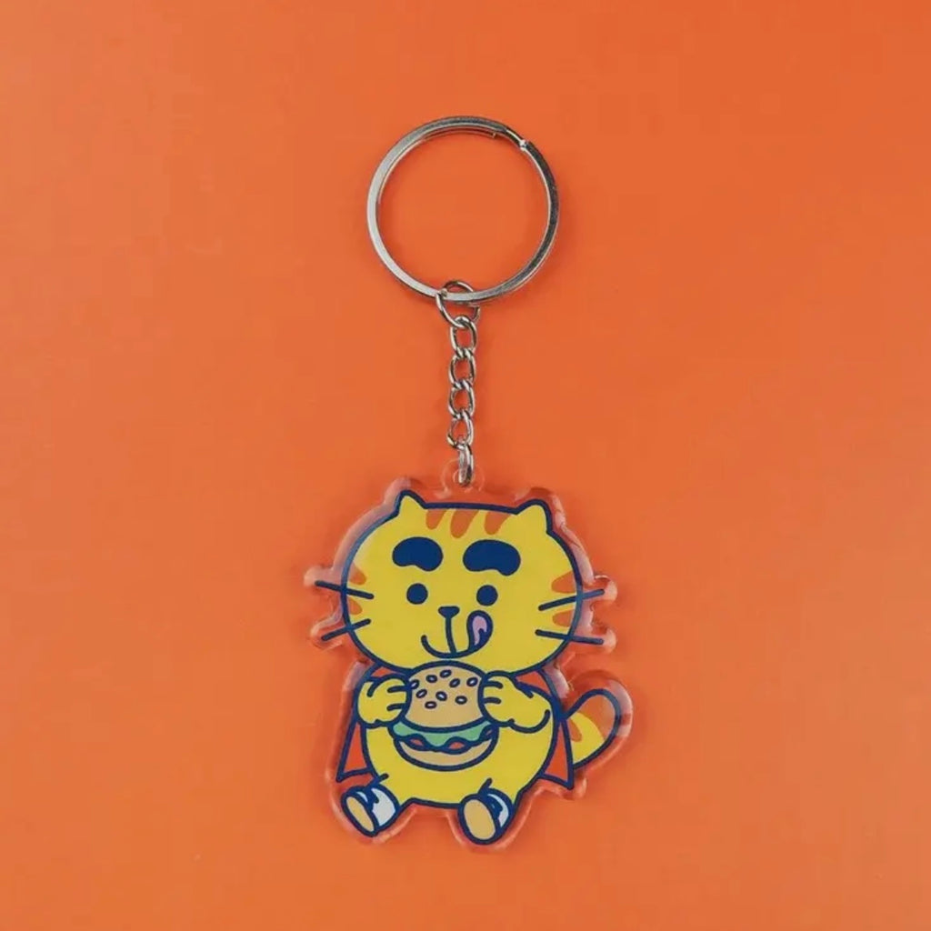 Schlüsselanhänger - Burger Cat