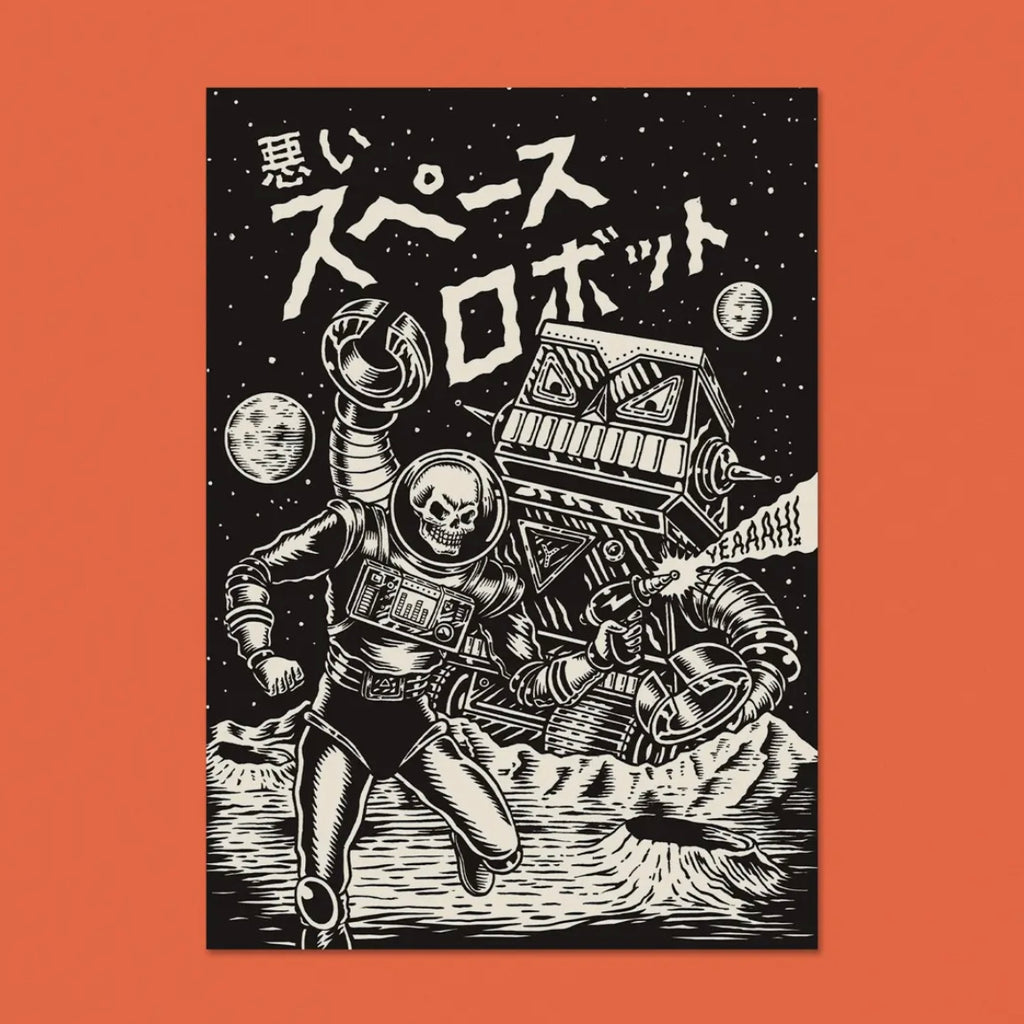 Postkarte - Space Robot