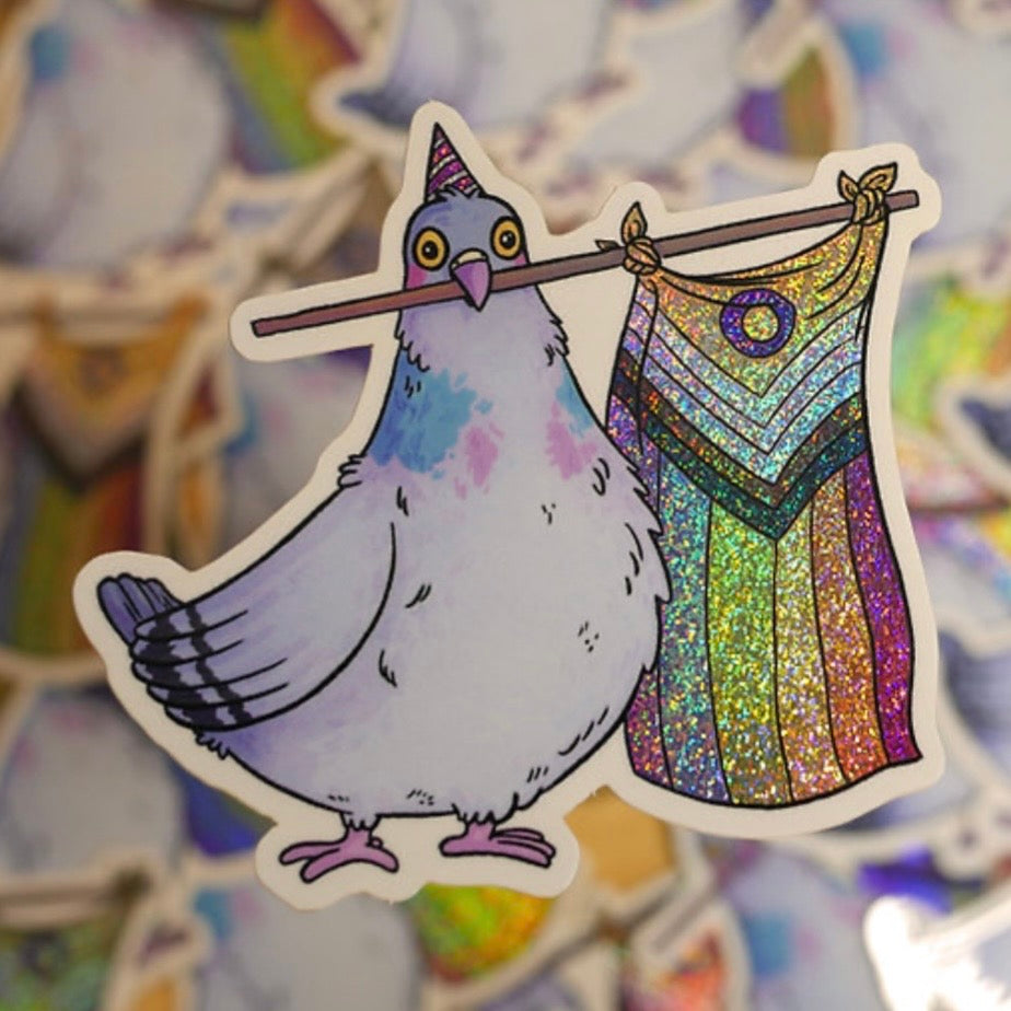 Sticker - Progess Pride Pigeon