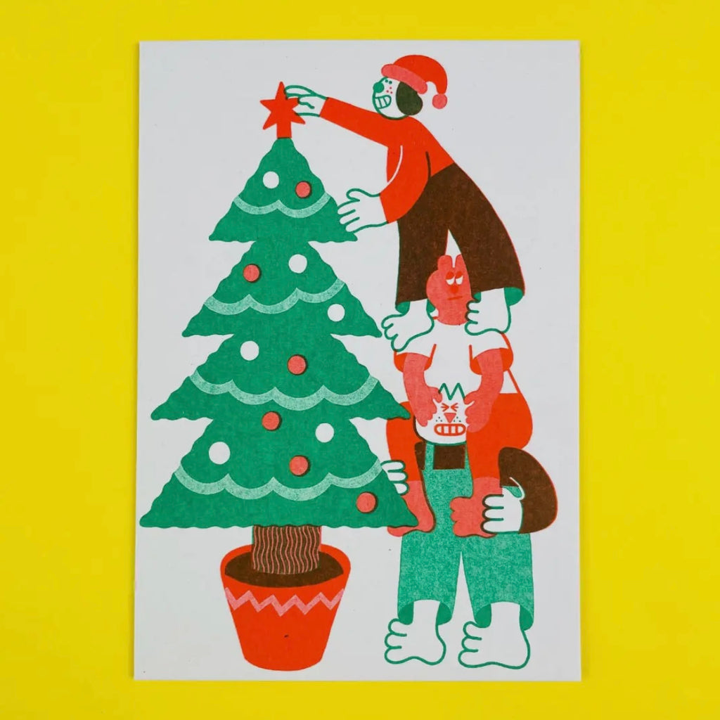 Grußkarte - Christmas Tree Decorators