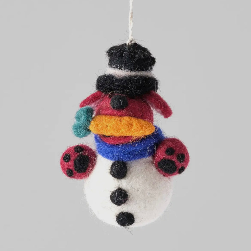 Anhänger aus Filz - Schneehund