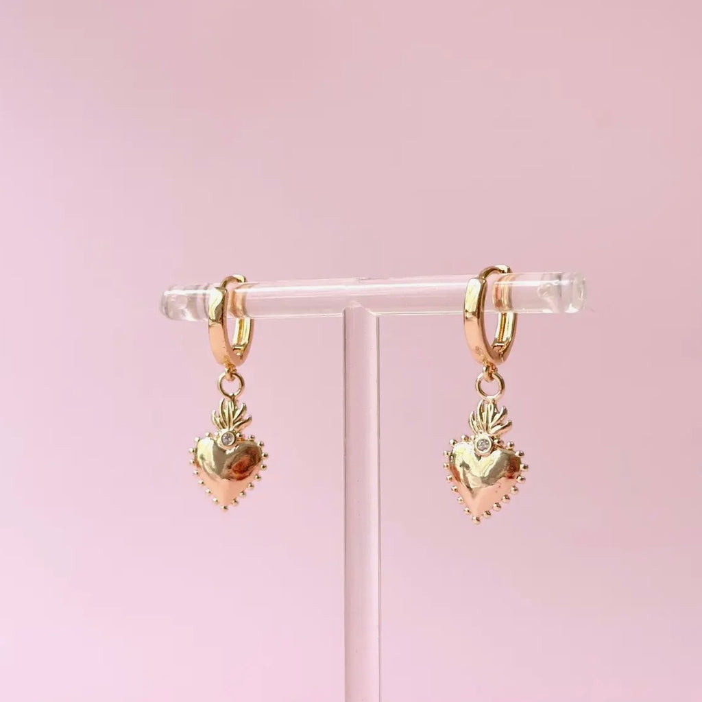 Ohrringe - Aphrodite Sacred Heart (Gold/Silber)