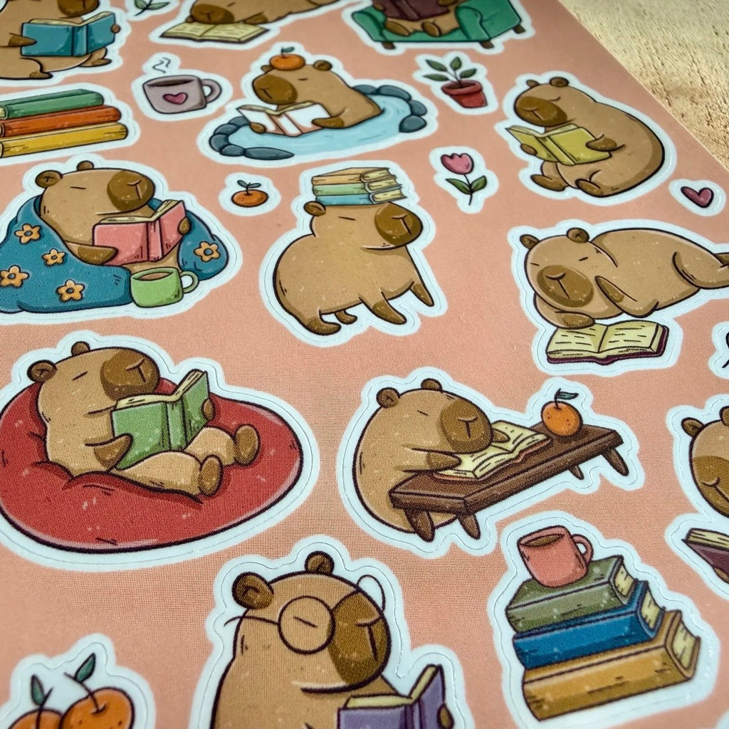 Stickerbogen - Capybara Stories