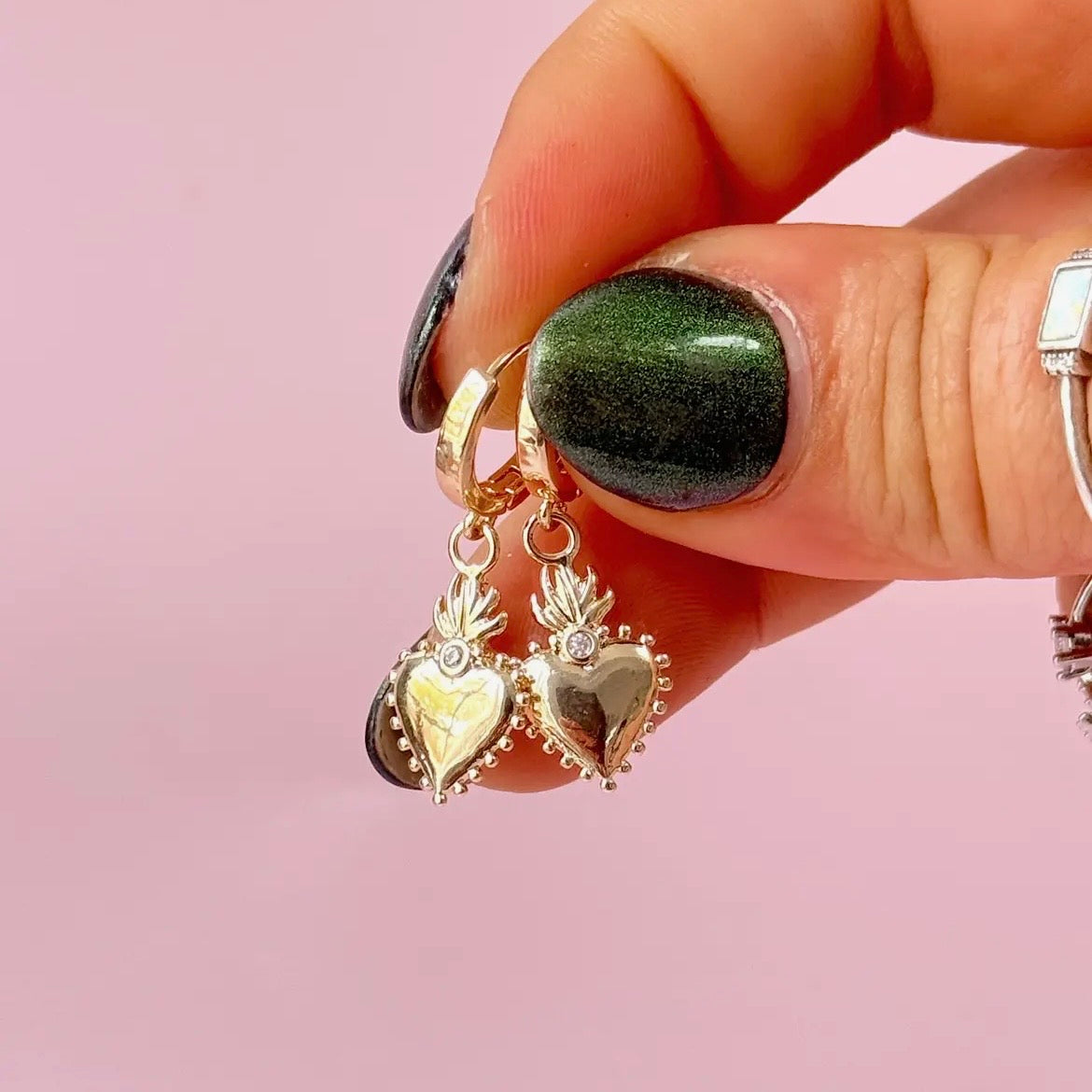 Ohrringe - Aphrodite Sacred Heart (Gold/Silber)