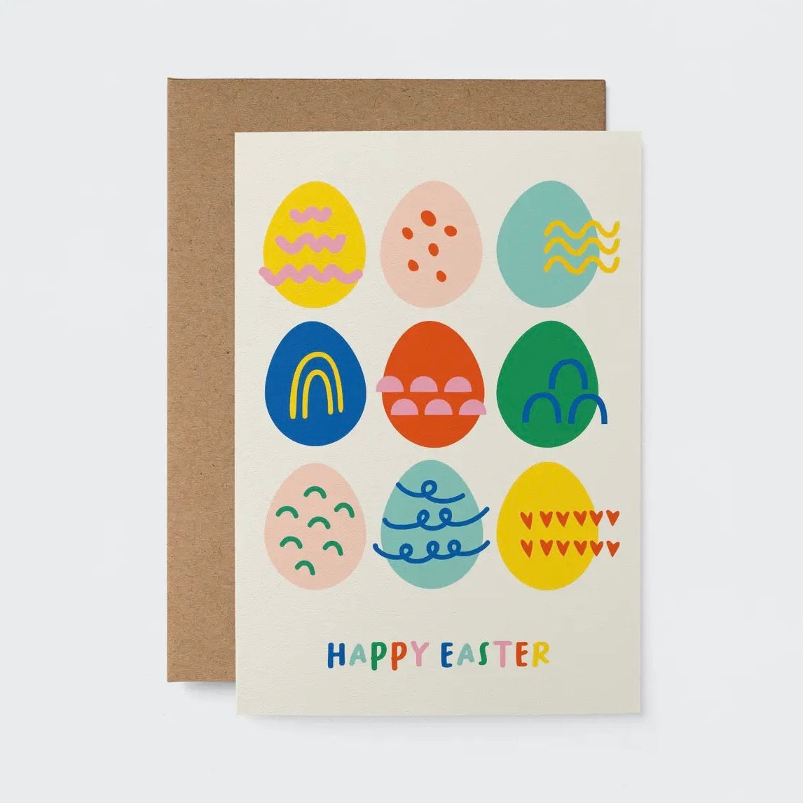 Grußkarte - Happy Easter Colorful Eggs