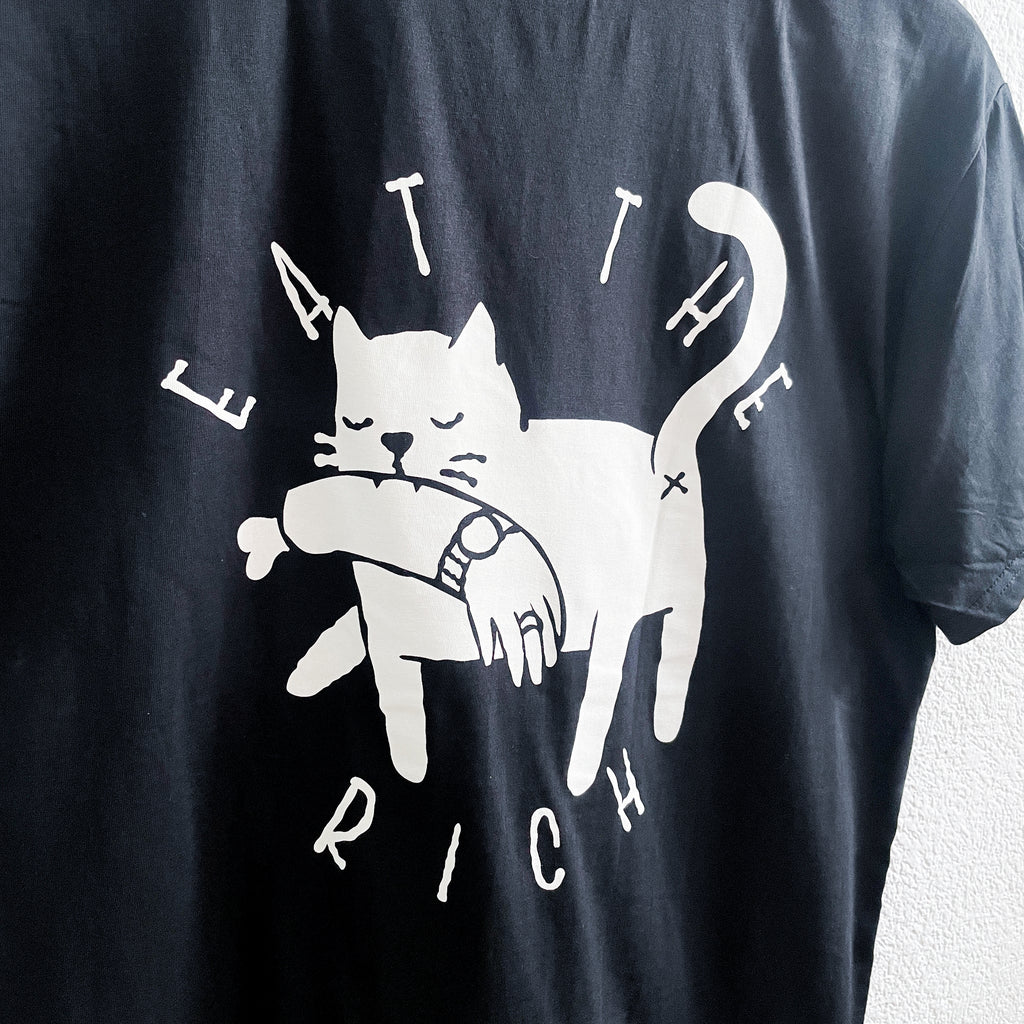 T-Shirt - Eat The Rich (Cat) - Schwarz
