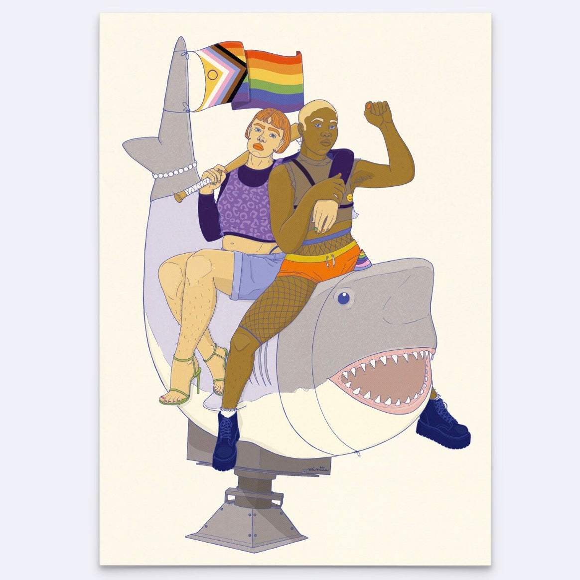 Postkarte - Happy Riot