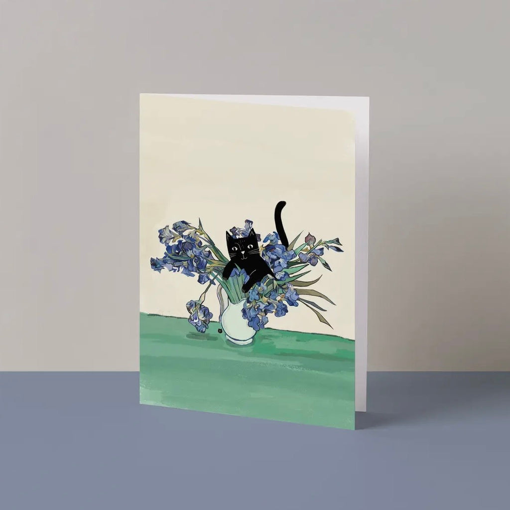 Grußkarte - Vincats Vase of Irises