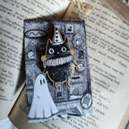 Anstecker aus Holz - Clown Cat