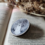 Anstecker aus Holz - Vincent Van Ghost