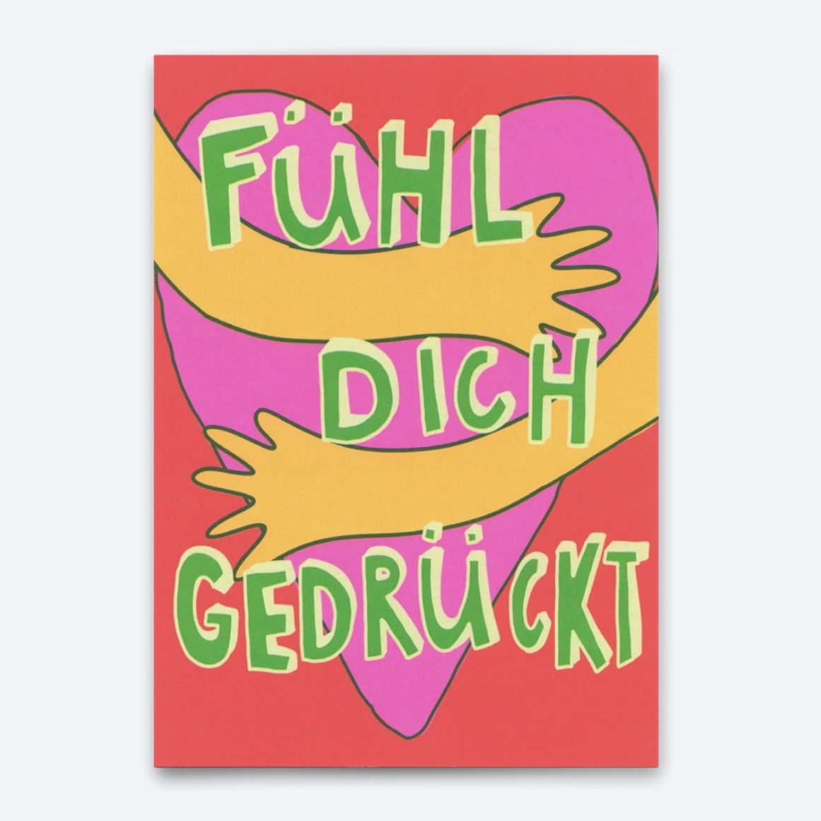 Postkarte - Fühl Dich Gedrückt