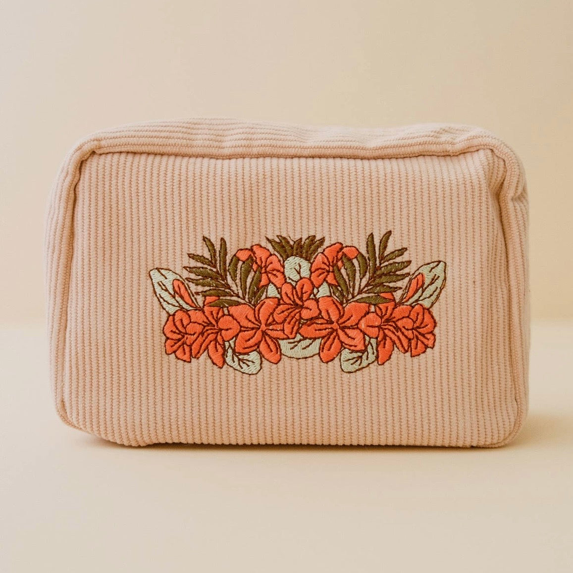 Besticke Cordtasche M - Beige