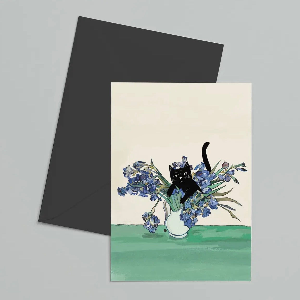 Grußkarte - Vincats Vase of Irises