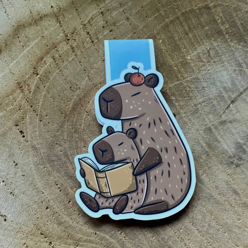 Magnetisches Lesezeichen - Capybara Freunde