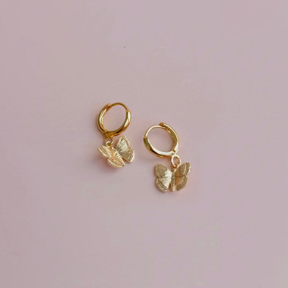 Ohrringe - Butterfly Huggies