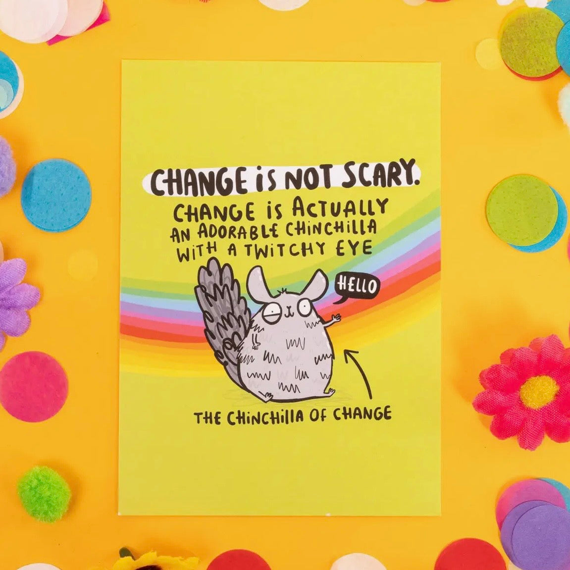 Postkarte - Chinchilla of Change
