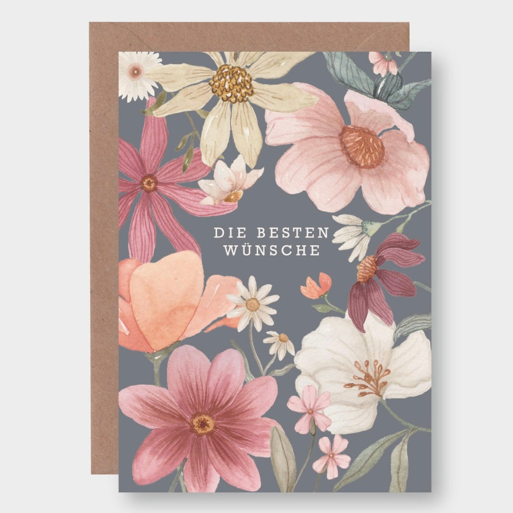 Grußkarte - Die Besten Wünsche