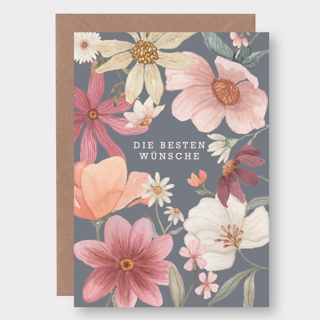 Grußkarte - Die Besten Wünsche