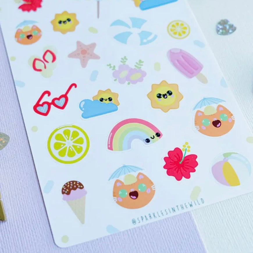 Stickerbogen - Summer Party