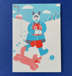 Grußkarte - Snow Day Walk