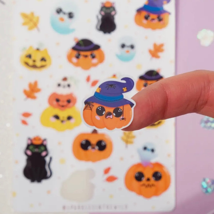 Stickerbogen - Kawaii Pumpkins