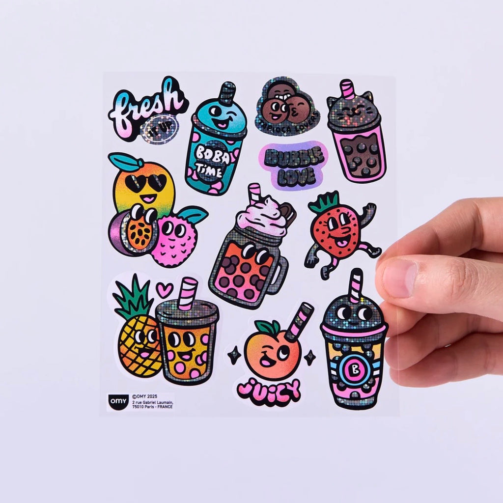 Stickerbogen - Bubble Tea