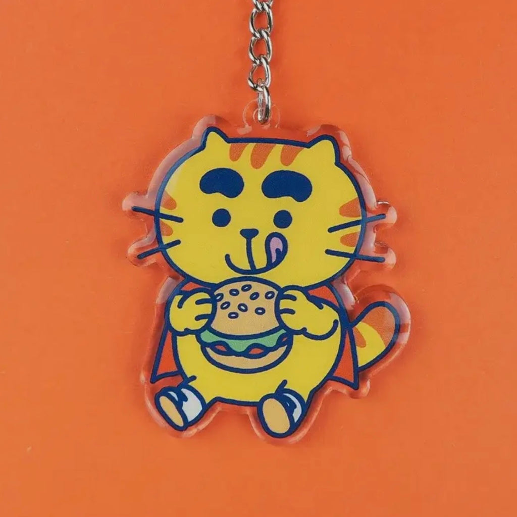 Schlüsselanhänger - Burger Cat