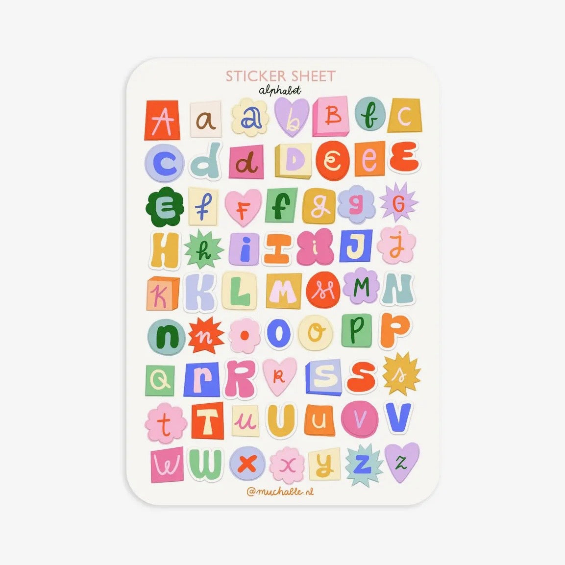 Stickerbogen - Buchstaben