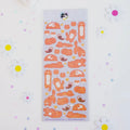 Stickerbogen - Glitzer Katzen - Orange
