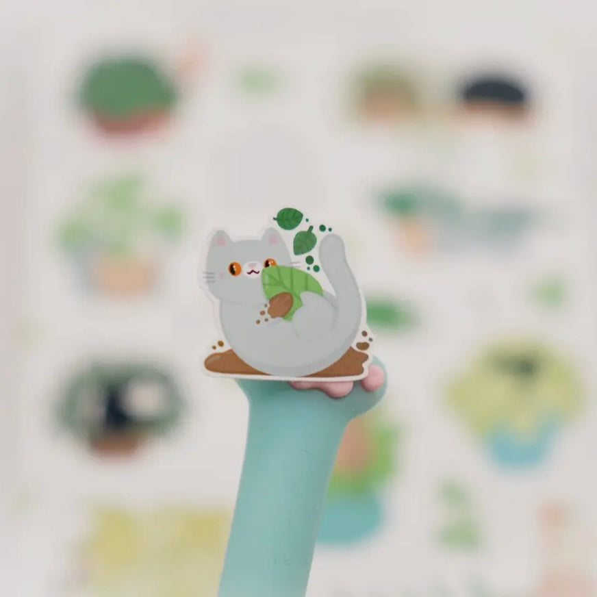 Stickerbogen - Cats & Plants