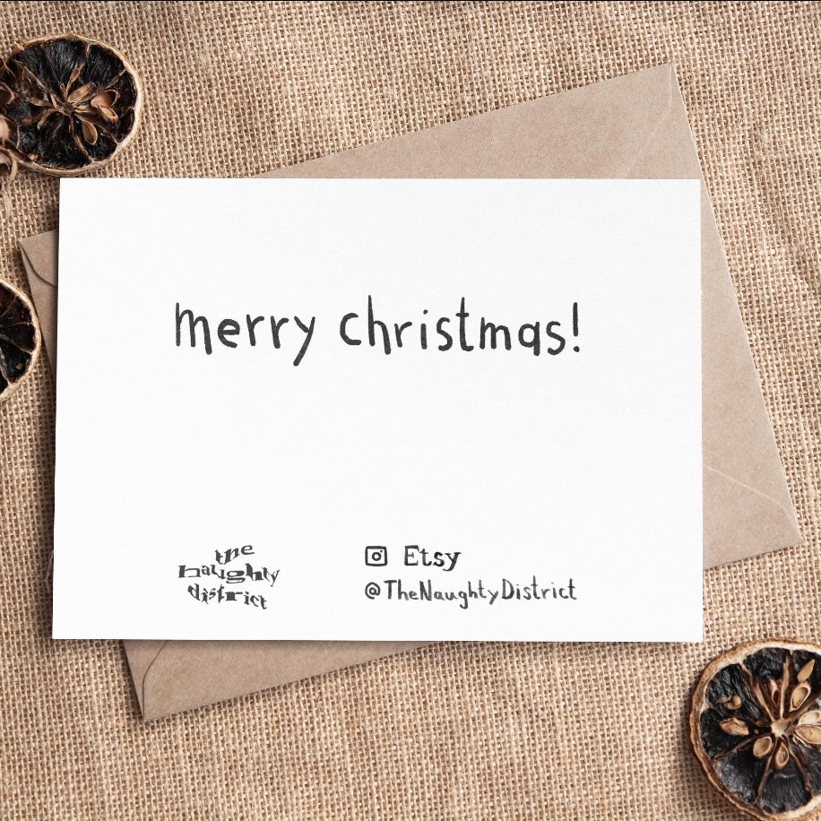 Grußkarte - Merry Christmas Dackel