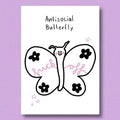 Postkarte - Antisocial Butterfly