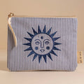 Besticke Cordtasche S - Blau