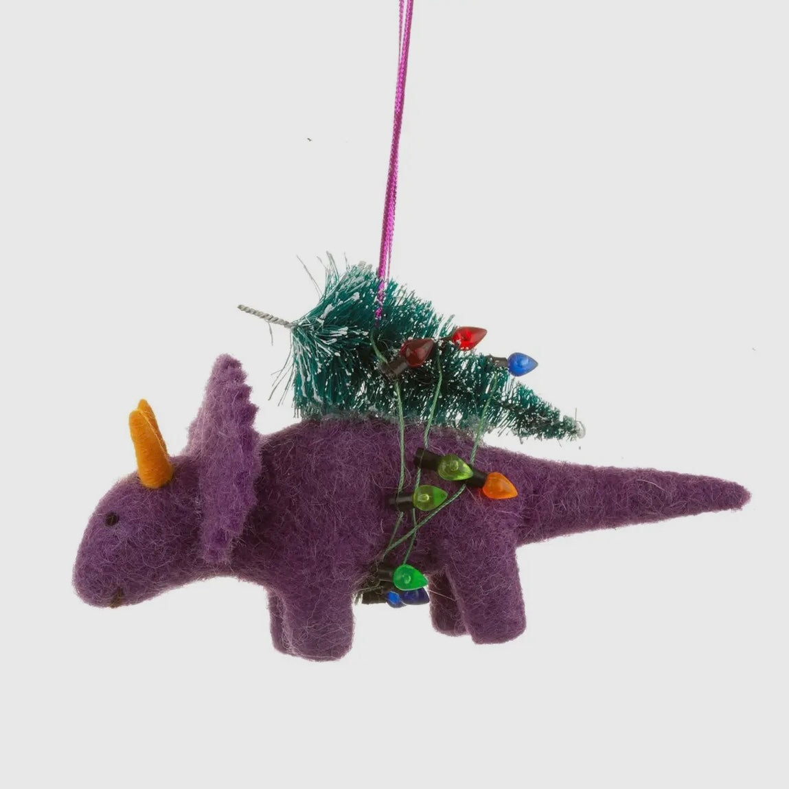 Anhänger aus Filz - Dino mit Baum