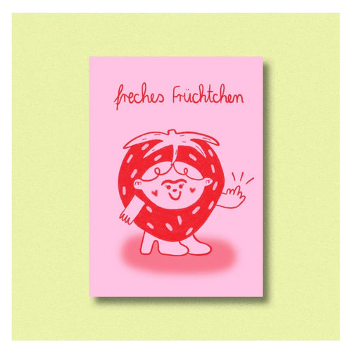 Postkarte - Freches Früchtchen
