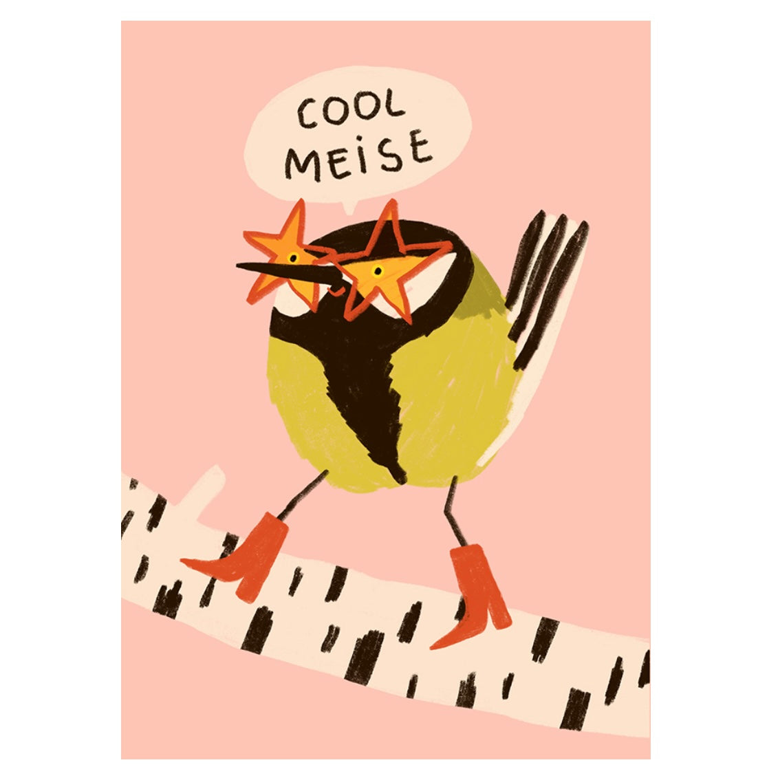 Postkarte- Cool Meise